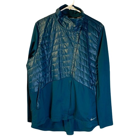Nike Women's Essential Puffer Panel Running Jacket Size XXL 2XL Quilted Blue - Picture 1 of 9